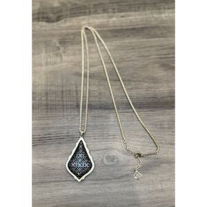 Kendra Scott Aiden Long In Filigree Mix Gunmetal and Gold